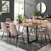 Kylo Brown Wood Effect Dining Table & 6 Cappuccino Corona Black Leg Chairs