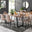 Kylo Brown Wood Effect Dining Table & 6 Cappuccino Corona Black Leg Chairs