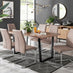 Kylo Brown Wood Effect Dining Table & 6 Cappuccino Lorenzo Chairs