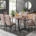 Kylo Brown Wood Effect Dining Table & 6 Cappuccino Milan Black Leg Chairs