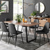 Kylo Brown Wood Effect Dining Table & 6 Black Corona Black Leg Chairs