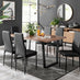 Kylo Brown Wood Effect Dining Table & 6 Black Milan Black Leg Chairs