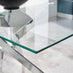 Leonardo Glass And Chrome Metal Dining Table And 4 Black Lorenzo Dining Chairs