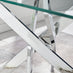 Leonardo 4 Table and 4 Cream Pesaro Silver Leg Chairs