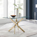 Leonardo 4 Gold Dining Table and 4 Cream Pesaro Gold Leg Chairs