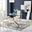 Leonardo 4 Gold Dining Table and 4 White Gold Leg Milan Chairs