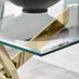 Leonardo 6 Gold Dining Table and 6 Cream Pesaro Gold Leg Chairs
