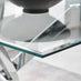 Leonardo Glass And Chrome Metal Dining Table And 6 Mustard Lorenzo Chairs