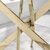 Leonardo 6 Gold Dining Table and 6 Cappuccino Gold Leg Milan Chairs