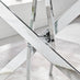 Leonardo 6 Dining Table and 6 Grey Pesaro Silver Leg Chairs