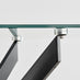 Leonardo Black Leg Glass Dining Table & 4 Black Belgravia Black Leg Chairs