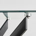 Leonardo Rectangular Glass and Black Metal 6 Seater Dining Table