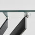 Leonardo Black Leg Glass Dining Table & 6 Grey Milan Black Leg Chairs