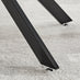 Leonardo Black Leg Glass Dining Table & 6 Grey Pesaro Black Leg Chairs