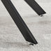 Leonardo Black Leg Glass Dining Table & 6 Black Milan Black Leg Chairs