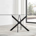 Leonardo Black Leg Glass Dining Table & 6 Grey Calla Black Leg Chairs