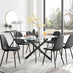 Leonardo Black Leg Glass Dining Table & 6 Black Corona Black Leg Chairs