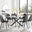 Leonardo Black Leg Glass Dining Table & 6 Black Corona Black Leg Chairs