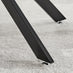 Leonardo Brown/Grey Glass Marble Effect Black Leg Table & 4 Grey Milan Black Leg Chairs