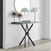 Leonardo Glass And Black Console Table