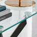 Leonardo Glass And Black Console Table