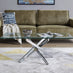 Leonardo Rectangular Glass and Silver Coffee Table