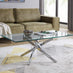 Leonardo Rectangular Glass and Silver Coffee Table