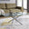 Leonardo Rectangular Glass and Silver Coffee Table