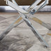 Leonardo Rectangular Glass and Silver Coffee Table