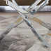 Leonardo Chrome Metal And Glass Console Coffee End Side Table Set