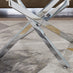 Leonardo Rectangular Glass and Silver Coffee Table