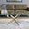 Leonardo Rectangular Glass and Gold Coffee Table