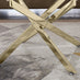 Leonardo Rectangular Glass and Gold Coffee Table
