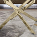 Leonardo Rectangular Glass and Gold Coffee Table