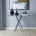 Leonardo Glass And Silver Console Table