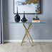 Leonardo Glass And Gold Console Table