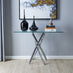 Leonardo Glass And Silver Console Table