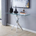 Leonardo Chrome Metal And Glass Console Coffee End Side Table Set