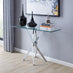 Leonardo Chrome Metal And Glass Console Coffee End Side Table Set