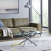 Leonardo Square Glass and Silver Side Table