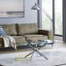Leonardo Square Glass and Silver Side Table