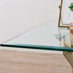 Leonardo Square Glass and Gold Side Table
