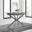 Lira Rectangular Grey High Gloss and Metal Extending 4-6 Seater Dining Table