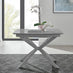 Lira Rectangular Grey High Gloss and Metal Extending 4-6 Seater Dining Table