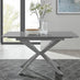 Lira Rectangular Grey High Gloss and Metal Extending 4-6 Seater Dining Table