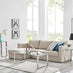 Miami Chrome Metal And Glass Console Coffee End Side Table Set