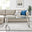Miami Rectangular Glass and Silver Coffee Table