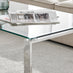 Miami Rectangular Glass and Silver Coffee Table