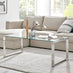 Miami Chrome Metal And Glass Console Coffee End Side Table Set