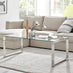 Miami Chrome Metal And Glass Console Coffee End Side Table Set